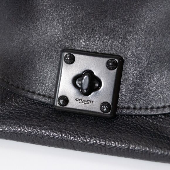 Coach Drifter Crossbody Carryall Mixed Leather Black Designer Satchel Handbag - Picture 3 of 10